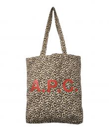 A.P.C.（アーペーセー）の古着「レオパード柄トートバッグ」｜ベージュ
