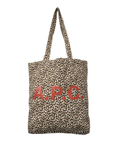 A.P.C.（アーペーセー）A.P.C. (アーペーセー) レオパード柄トートバッグ ベージュの古着・服飾アイテム