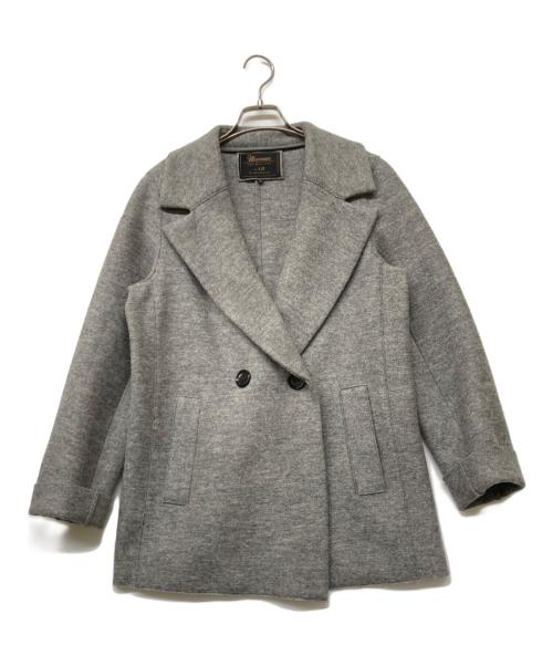 23区（ニジュウサンク）23区 (ニジュウサンク) Moessmer MILLED JERSEY ウールコート グレー サイズ:sizeMの古着・服飾アイテム