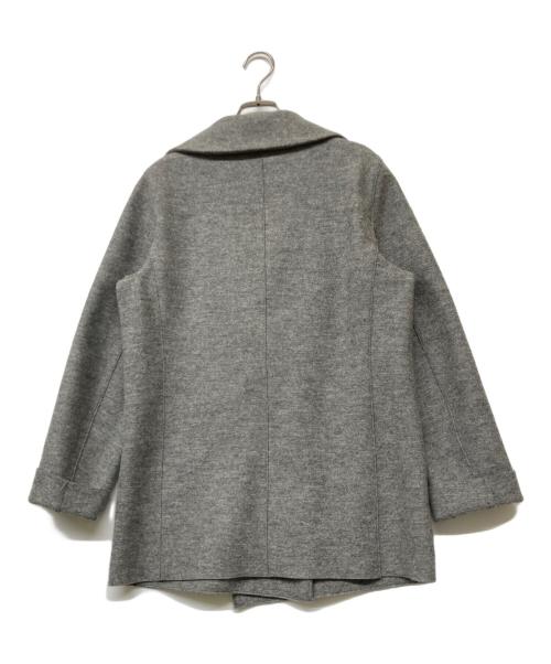 23区（ニジュウサンク）23区 (ニジュウサンク) Moessmer MILLED JERSEY ウールコート グレー サイズ:sizeMの古着・服飾アイテム