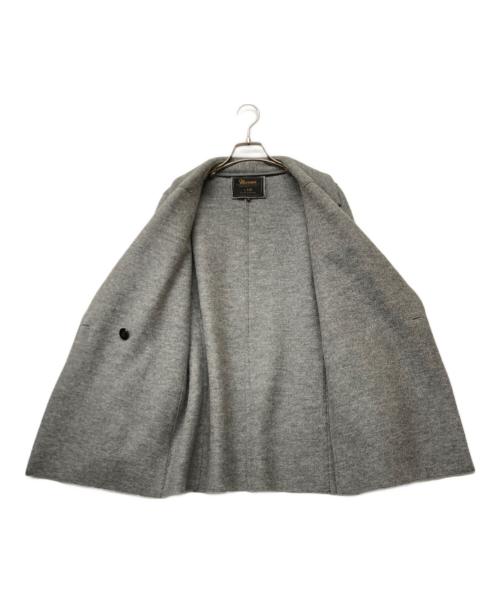 23区（ニジュウサンク）23区 (ニジュウサンク) Moessmer MILLED JERSEY ウールコート グレー サイズ:sizeMの古着・服飾アイテム