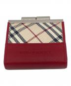 BURBERRYバーバリー）の古着「ノバチェックコインケース」｜ベージュ×ブラック