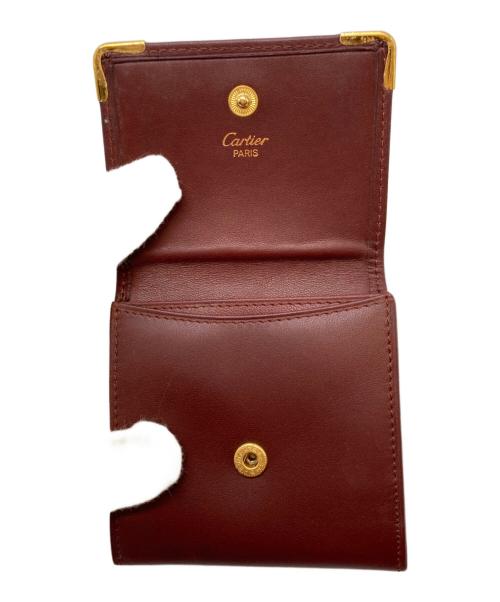 Cartier（カルティエ）Cartier (カルティエ) マストドゥカルティ エコインケース ボルドーの古着・服飾アイテム