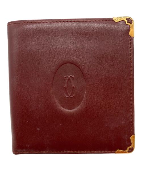 Cartier（カルティエ）Cartier (カルティエ) マストドゥカルティエ 2つ折り財布 ボルドーの古着・服飾アイテム