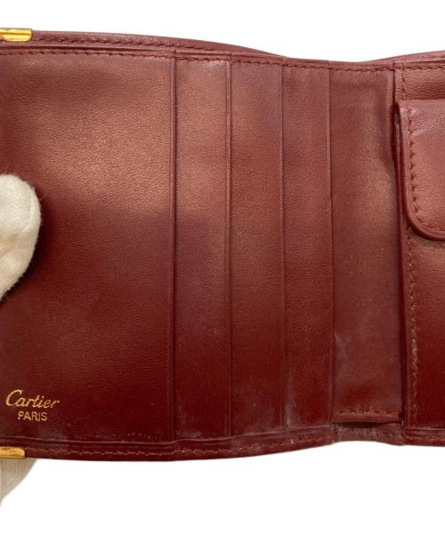 Cartier（カルティエ）Cartier (カルティエ) マストドゥカルティエ 2つ折り財布 ボルドーの古着・服飾アイテム