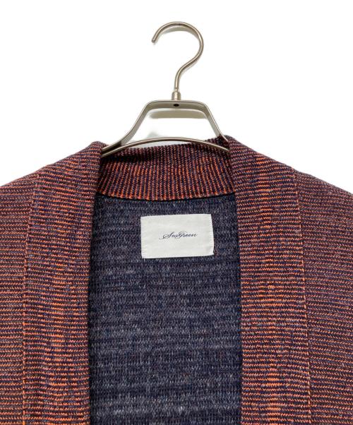 Seagreen（シーグリーン）Seagreen (シーグリーン) ネイティブ刺繍リネンブレンドロングカーディガン オレンジ サイズ:不明の古着・服飾アイテム