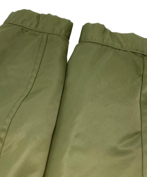 MACPHEE（マカフィー）MACPHEE (マカフィー) ナイロンフリース リバーシブルノーカラーコート オリーブ×ホワイト サイズ:sizeSの古着・服飾アイテム