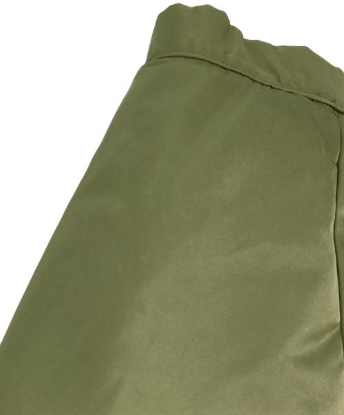 MACPHEE（マカフィー）MACPHEE (マカフィー) ナイロンフリース リバーシブルノーカラーコート オリーブ×ホワイト サイズ:sizeSの古着・服飾アイテム
