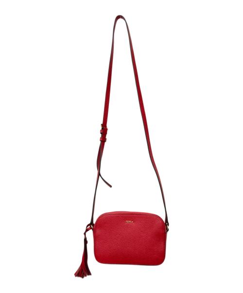 FURLA（フルラ）FURLA (フルラ) レザークロスボディポシェットタッセル レッドの古着・服飾アイテム