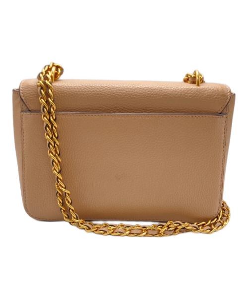 TORY BURCH（トリーバーチ）TORY BURCH (トリーバーチ) Britten ペブルレザーチェーンショルダーフラップバッグ ライトピンクの古着・服飾アイテム