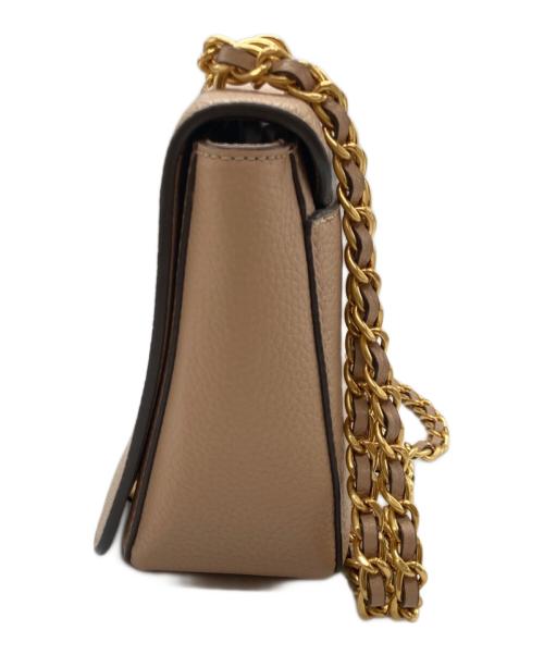 TORY BURCH（トリーバーチ）TORY BURCH (トリーバーチ) Britten ペブルレザーチェーンショルダーフラップバッグ ライトピンクの古着・服飾アイテム