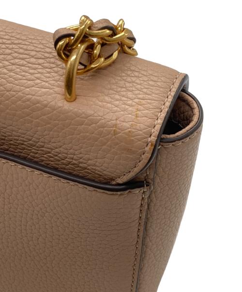TORY BURCH（トリーバーチ）TORY BURCH (トリーバーチ) Britten ペブルレザーチェーンショルダーフラップバッグ ライトピンクの古着・服飾アイテム