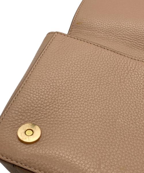 TORY BURCH（トリーバーチ）TORY BURCH (トリーバーチ) Britten ペブルレザーチェーンショルダーフラップバッグ ライトピンクの古着・服飾アイテム