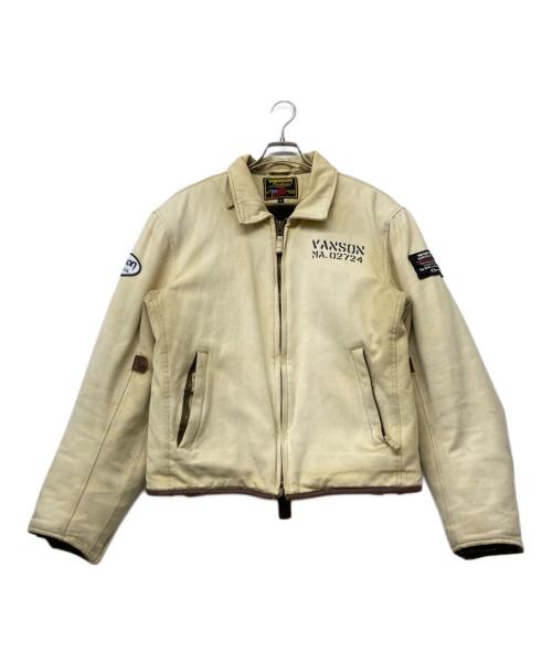 VANSON（バンソン）VANSON (バンソン) ライナー付きライディングジャケット ベージュ サイズ:sizeXLの古着・服飾アイテム