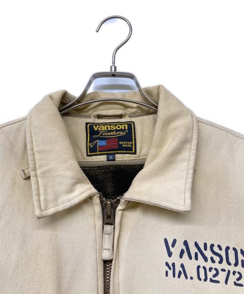 VANSON（バンソン）VANSON (バンソン) ライナー付きライディングジャケット ベージュ サイズ:sizeXLの古着・服飾アイテム