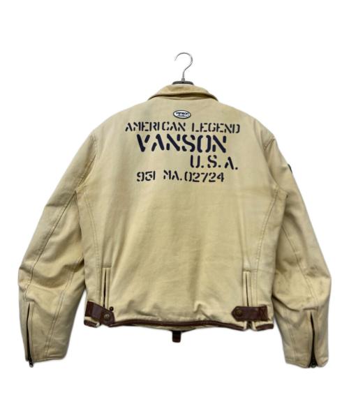 VANSON（バンソン）VANSON (バンソン) ライナー付きライディングジャケット ベージュ サイズ:sizeXLの古着・服飾アイテム