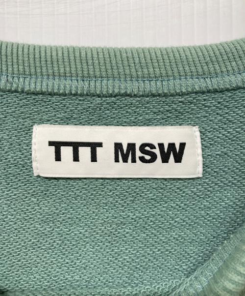 TTT MSW（ティー）TTT MSW (ティー) 20AW PAINT SWEAT グリーン サイズ:Ｌの古着・服飾アイテム