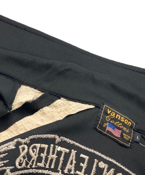VANSON（バンソン）VANSON (バンソン) スカル刺繍ジャケット ブラック サイズ:SIZELの古着・服飾アイテム