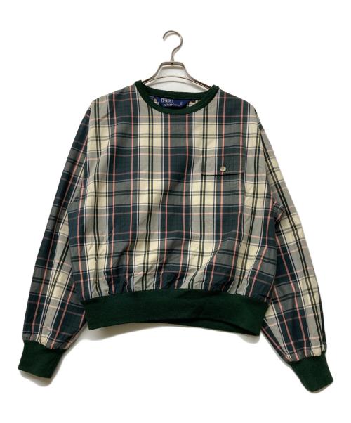 POLO RALPH LAUREN（ポロ・ラルフローレン）POLO RALPH LAUREN (ポロ・ラルフローレン) 90s マドラスチェック スウェット グリーン サイズ:sizeMの古着・服飾アイテム