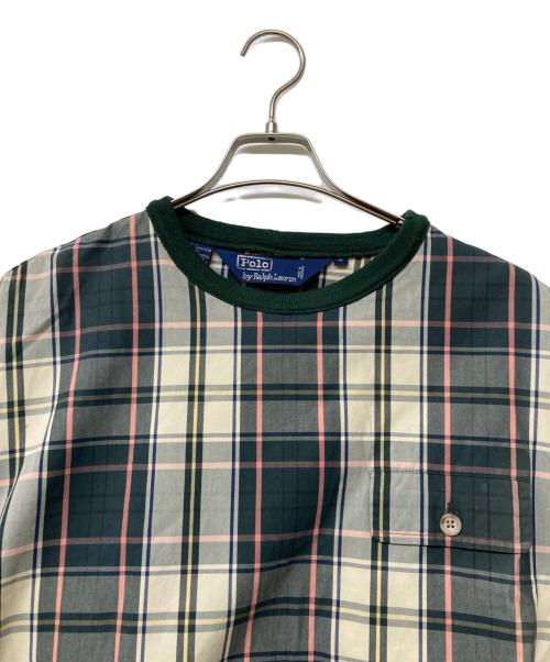 POLO RALPH LAUREN（ポロ・ラルフローレン）POLO RALPH LAUREN (ポロ・ラルフローレン) 90s マドラスチェック スウェット グリーン サイズ:sizeMの古着・服飾アイテム