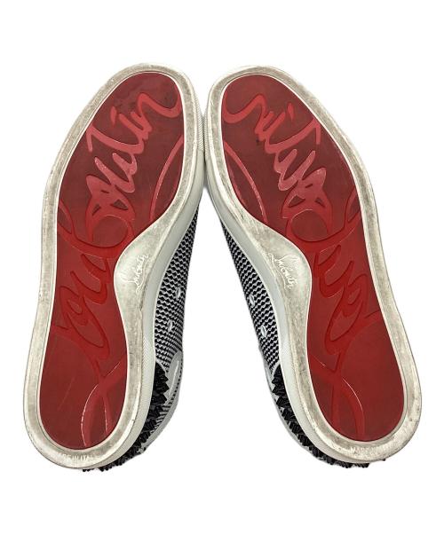 Christian Louboutin（クリスチャン・ルブタン）Christian Louboutin (クリスチャン・ルブタン) スタッズハイカットスニーカー ホワイト×ブラック サイズ:42 1/2の古着・服飾アイテム