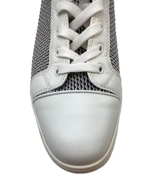 Christian Louboutin（クリスチャン・ルブタン）Christian Louboutin (クリスチャン・ルブタン) スタッズハイカットスニーカー ホワイト×ブラック サイズ:42 1/2の古着・服飾アイテム