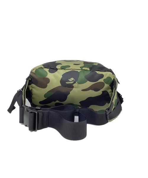 PORTER（ポーター）PORTER (ポーター) A BATHING APE (アベイシングエイプ) 1ST CAMO WAIST BAG/カモウエストバッグ カーキの古着・服飾アイテム