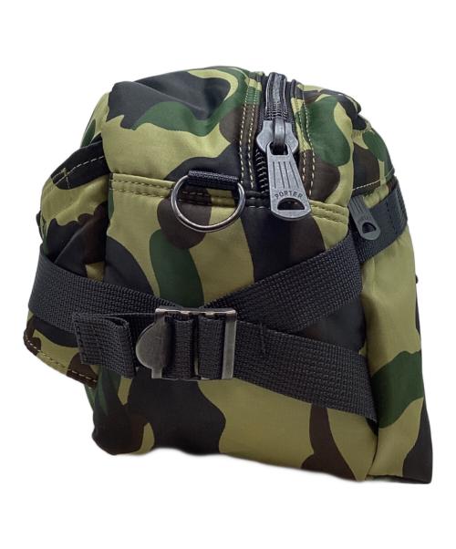 PORTER（ポーター）PORTER (ポーター) A BATHING APE (アベイシングエイプ) 1ST CAMO WAIST BAG/カモウエストバッグ カーキの古着・服飾アイテム
