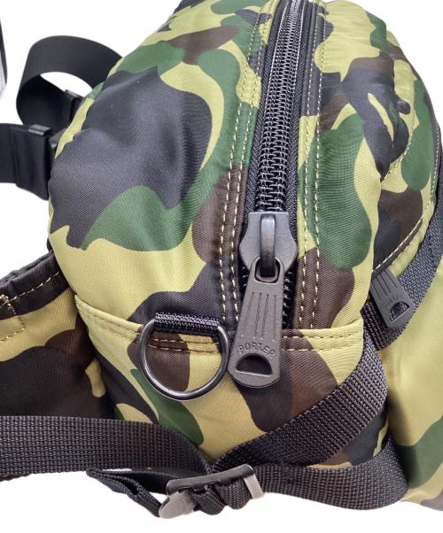 PORTER（ポーター）PORTER (ポーター) A BATHING APE (アベイシングエイプ) 1ST CAMO WAIST BAG/カモウエストバッグ カーキの古着・服飾アイテム