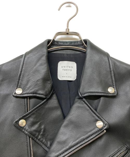 UNITED TOKYO（ユナイテッドトーキョー）UNITED TOKYO (ユナイテッドトーキョー) ラムスキンライダースジャケット ブラック サイズ:SIZE1の古着・服飾アイテム