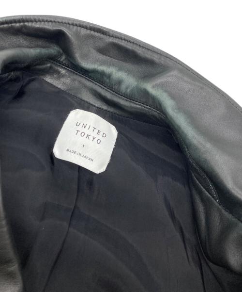 UNITED TOKYO（ユナイテッドトーキョー）UNITED TOKYO (ユナイテッドトーキョー) ラムスキンライダースジャケット ブラック サイズ:SIZE1の古着・服飾アイテム
