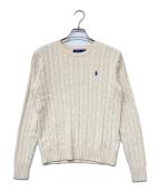 POLO RALPH LAURENポロ・ラルフローレン）の古着「QRタグ Cable-Knit Cotton Sweater」｜アイボリー