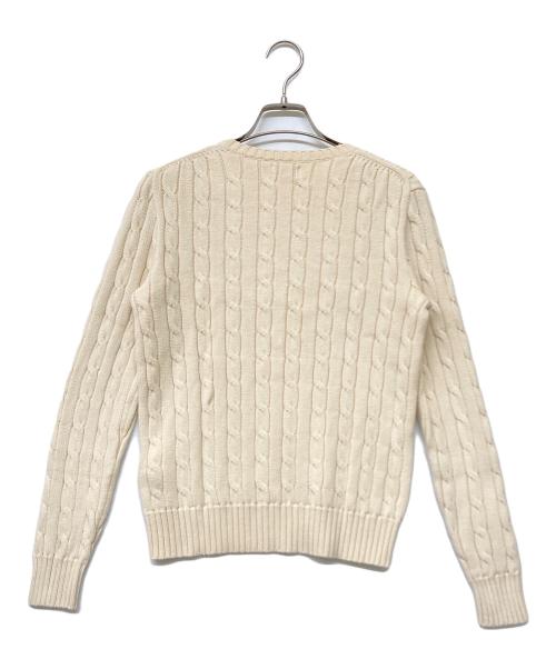 POLO RALPH LAUREN（ポロ・ラルフローレン）POLO RALPH LAUREN (ポロ・ラルフローレン) QRタグ Cable-Knit Cotton Sweater アイボリー サイズ:SIZE Sの古着・服飾アイテム