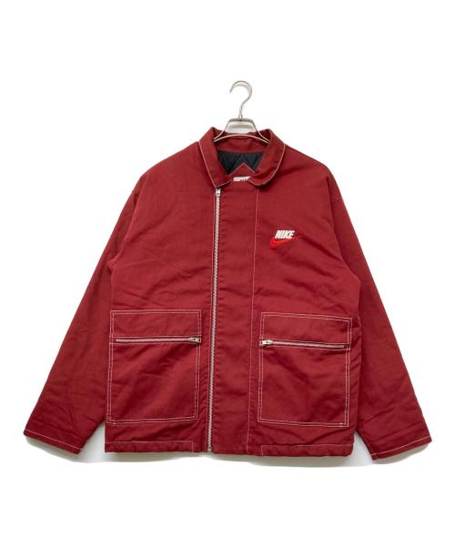 NIKE（ナイキ）NIKE (ナイキ) SUPREME (シュプリーム) 18AW Double Zip Work Jacket（18 エーダブリュー ダブル ジップ ワーク ジャケット） レッド サイズ:SIZE Lの古着・服飾アイテム