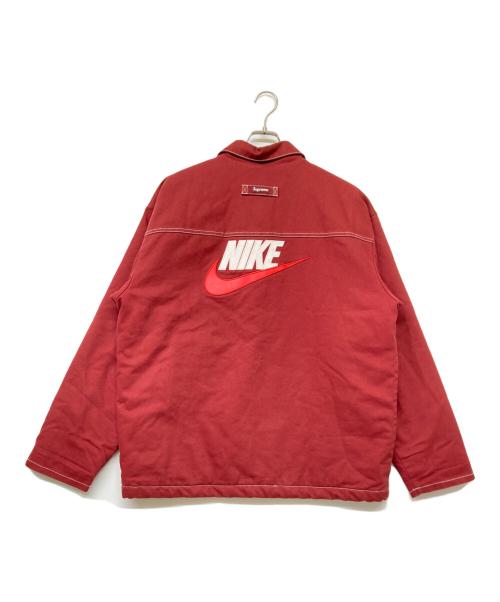 NIKE（ナイキ）NIKE (ナイキ) SUPREME (シュプリーム) 18AW Double Zip Work Jacket（18 エーダブリュー ダブル ジップ ワーク ジャケット） レッド サイズ:SIZE Lの古着・服飾アイテム
