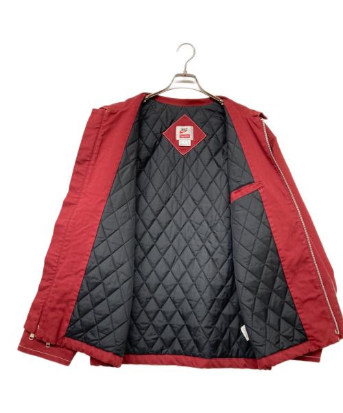 NIKE（ナイキ）NIKE (ナイキ) SUPREME (シュプリーム) 18AW Double Zip Work Jacket（18 エーダブリュー ダブル ジップ ワーク ジャケット） レッド サイズ:SIZE Lの古着・服飾アイテム