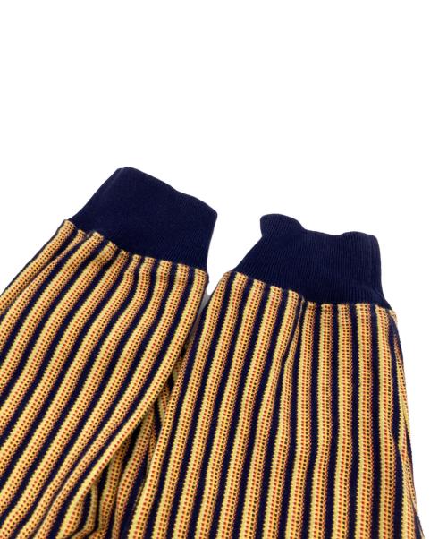 stussy（ステューシー）stussy (ステューシー) Vertical Dot Striped Ls Crew(バーティカル ドット ストライプド エルエス クルー) ベージュ×ネイビー サイズ:SIZELの古着・服飾アイテム