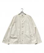 J.S HOMESTEADジャーナルスタンダード ホームステッド）の古着「HARD TWIST DENIM BOX エンジニアジャケット」｜ホワイト