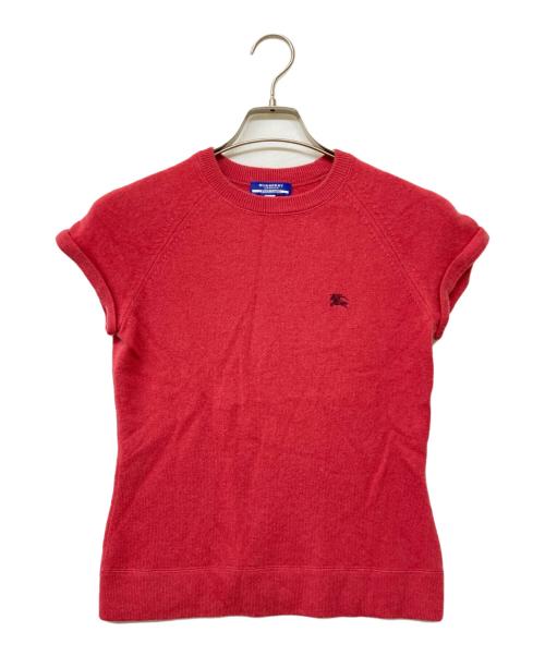 BURBERRY BLUE LABEL（バーバリー ブルー レーベル）BURBERRY BLUE LABEL (バーバリー ブルー レーベル) ホース刺繍ウールカシミヤニット ピンク サイズ:SIZE Mの古着・服飾アイテム