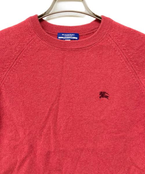 BURBERRY BLUE LABEL（バーバリー ブルー レーベル）BURBERRY BLUE LABEL (バーバリー ブルー レーベル) ホース刺繍ウールカシミヤニット ピンク サイズ:SIZE Mの古着・服飾アイテム
