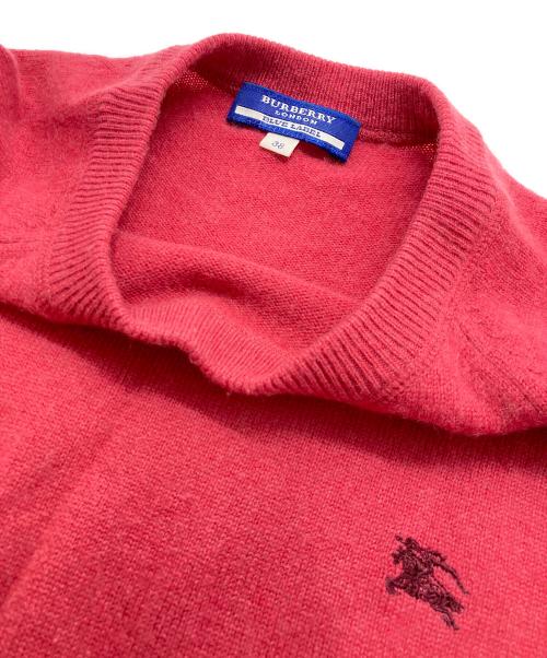 BURBERRY BLUE LABEL（バーバリー ブルー レーベル）BURBERRY BLUE LABEL (バーバリー ブルー レーベル) ホース刺繍ウールカシミヤニット ピンク サイズ:SIZE Mの古着・服飾アイテム