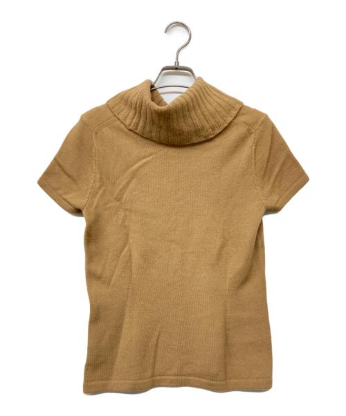 BURBERRY BLUE LABEL（バーバリー ブルー レーベル）BURBERRY BLUE LABEL (バーバリー ブルー レーベル) ホース刺繍ウールブレンドハイネックニット ベージュ サイズ:SIZE Mの古着・服飾アイテム