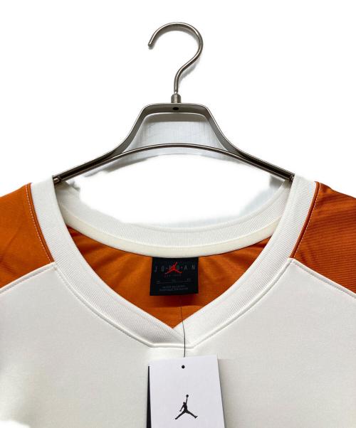 JORDAN（ジョーダン）JORDAN M J BRK CLGTE HOCKEY JSY SAIL/STARFISH/BLACK(メンズ ジョーダン ブルックリン カレッジエイト ホッケー ジャージー) ホワイト×オレンジ サイズ:sizeXL 未使用品の古着・服飾アイテム