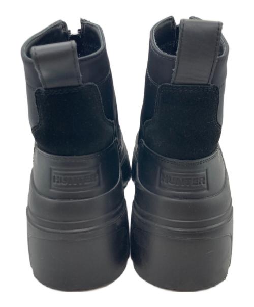 HUNTER（ハンター）HUNTER (ハンター) エクスプローラー アンクル ジップ フラットフォームブーツ ブラック サイズ:SIZE38の古着・服飾アイテム