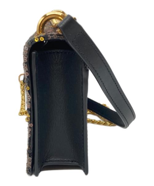 MARC JACOBS（マークジェイコブス）MARC JACOBS (マークジェイコブス) ダブルテイクスパンコールショルダーバッグ ブラウン×ゴールドの古着・服飾アイテム
