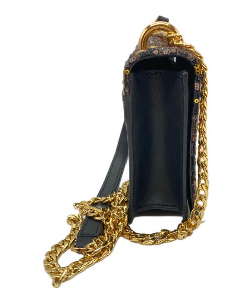 MARC JACOBS（マークジェイコブス）MARC JACOBS (マークジェイコブス) ダブルテイクスパンコールショルダーバッグ ブラウン×ゴールドの古着・服飾アイテム
