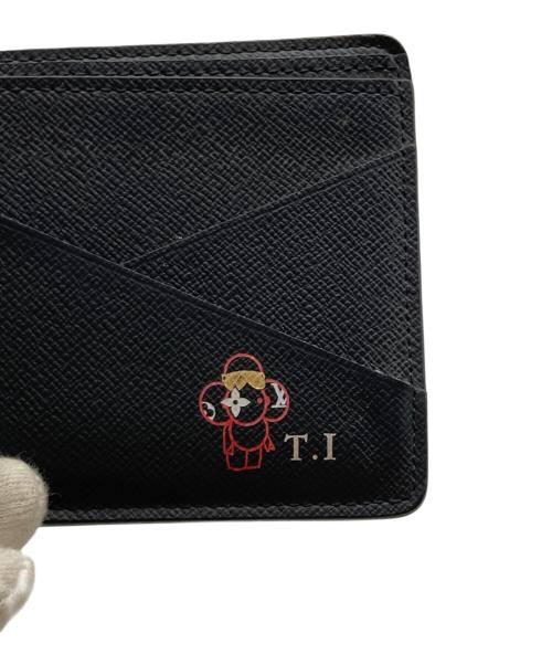 LOUIS VUITTON（ルイ ヴィトン）LOUIS VUITTON (ルイ ヴィトン) タイガ ポルトフォイユ ミュルティプル 2つ折り財布 ブラックの古着・服飾アイテム