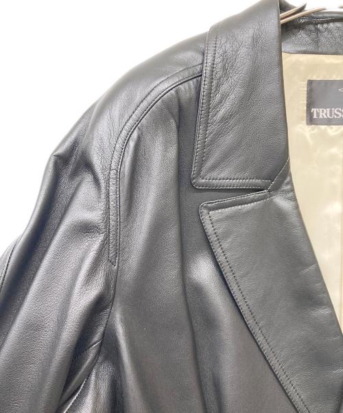 TRUSSARDI（トラサルディ）TRUSSARDI (トラサルディ) シープスキンレザーコート ブラック サイズ:不明の古着・服飾アイテム