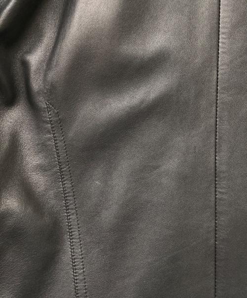 TRUSSARDI（トラサルディ）TRUSSARDI (トラサルディ) シープスキンレザーコート ブラック サイズ:不明の古着・服飾アイテム