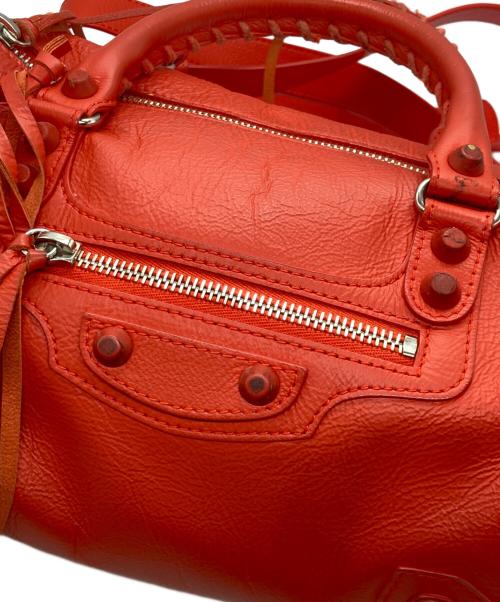 BALENCIAGA（バレンシアガ）BALENCIAGA (バレンシアガ) Classic Mini City Bagクラシック ミニ シティ バッグ レッドの古着・服飾アイテム